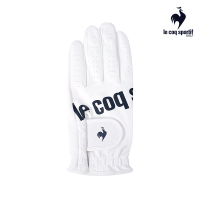 【LE COQ SPORTIF 公雞】高爾夫系列 男款白色全天候型防滑防曬高爾夫手套 QGS0J720