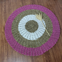 Rug anyaman seagrass 80 cm / Karpet anyaman / Karpet Bulat
