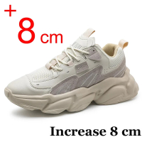 Plus size 45 46 heightening shoes for men fashion breathable 8cm 6cm sports taller shoe elevator sho