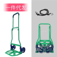 Folding trolley wholesale iron trolley portable handling trailer household luggage cart shopping