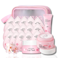 Skincare Kit Sakura Easter Gifts for Teens - Skin Care Set Travel Size Toiletries - Sakura Skincare 