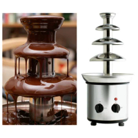 35Ounce Stainless Steel Pot 4Pound Capacity Electric Chocolate Fondue Fountain 17.7in Tall For Nacho Cheese BBQ Sauce Great Gift