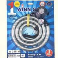 SELANG GAS PAKET WINN-GAS Win gas selang + regulator 298 + meter