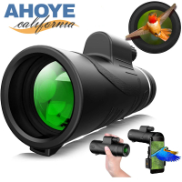 【AHOYE】40X60防水單筒望遠鏡 附手機拍攝夾