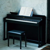 『CASIO 卡西歐』全新滑蓋設計88鍵數位鋼琴 / AP-470 黑色款 / 含升降琴椅 / 公司貨保固