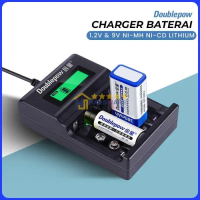 Doublepow Charger Baterai 1.2V & 9V NI-MH NI-CD Lithium - DP-UK95