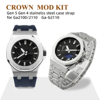Gen 5 Gen4 Crown Modification Kit for CasiOak GA-2100 Ga-b2100 Stainless Steel Scews Bezel Case Strap Ga2100 2110 Watchband Part