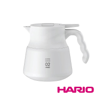 【HARIO】V60不鏽鋼保溫咖啡壺白PLUS(600ml)