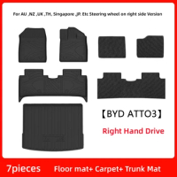 Custom Fit XPE Floor Mat for BYD Atto 3 AU JP TH NZ RHD and LHD Country ECO Trunk Cargo Mat Carpet for BYD Yuan Plus EV XPE Mat