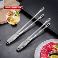 OEM SK-C1411 Capitan Stainles Steel Penjepit Makanan / Capit Pemanggang Klip Makanan Daging Korean B