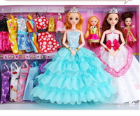 芭比洋娃娃套裝換裝大禮盒婚紗衣服兒童玩具