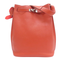 【二手名牌BRAND OFF】HERMES 愛馬仕 橘色 TOGO 牛皮 SO KELLY 26 肩背包 口R刻