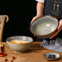 陶瓷面碗大號湯碗泡面碗拌飯牛肉拉面碗日式餐廳擺臺家用復古餐具