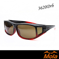 MOLA 摩拉近視可戴外掛式偏光太陽眼鏡 套鏡 UV400 男女 時尚-3620Drb