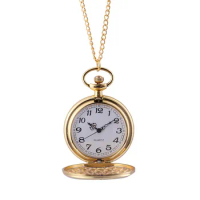 Classic Large Two-Faced Gold Fashion Pocket Watch Court Style Pocket Watch Personality Fashion Retro Large Pocket Watch