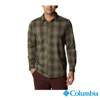 Columbia 哥倫比亞 男款- UPF40超防潑長袖襯衫-綠格紋 UAE59480GX/FW22