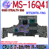 MS-16Q41 Mainboard For MSI GS65 STEALTH 9SG MS-16Q4 Laptop Motherboard With i5 i7-8th/9th i9-9880H GTX1660Ti/RTX2060/RTX2070