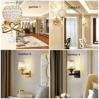 lampu dinding kristal kamar tidur