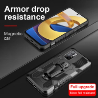 Bracket Case For Xiaomi Poco M4 Pro 5G Mech Warrior Holder Cover For Xiaomi Poco X4 X3 NFC M3 Pro 5G Coqeu Capa