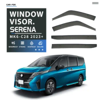 ABS Plastic Exterior Car Visor Vent Shades Window Sun Rain Guard Deflector For Nissan Serena C26 C27 2000 - 2023 +