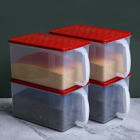 禧天龍塑料保鮮盒家用密封米桶廚房帶蓋雜糧盒子長方形冰箱儲物盒
