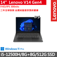 【Lenovo】14吋i5商務筆電(V14 Gen4/i5-12500H/8G+8G/512G SSD/300nits/W11P/三年保)