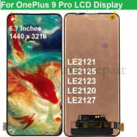 6.7'' Original Amoled LCD For OnePlus 9 Pro 1+9Pro LE2121 Screen Display Touch Panel Digitizer For OnePlus 9Pro LE2125 LCD Frame