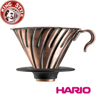 金時代書香咖啡 HARIO V60紅銅金屬濾杯 1~4杯  VDM-02CP