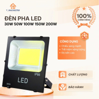 Đèn pha LED 10w 20w  30w 50w 100w chiếu kho xưởng sân bóng, hắt biển quảng cáo ngoài trời chống nước