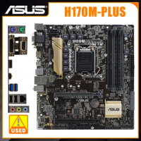 ASUS H170M-PLUS Motherboard 1151 Motherboard DDR4 Support Core i7 7700K Cpus Intel H170 Chipset M.2 SATA3 PCI-E 3.0 64GB USB3.0