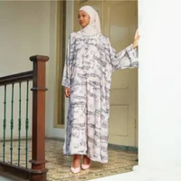 Lozy Hijab - Yura Dress Outer (Long Outer Wanita Bahan Premium) Almond Cream