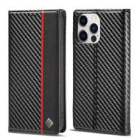 PU Leather Carbon Fiber Texture Phone Case For iPhone 15 Pro Max 14 Plus 13 12 11 XS XR 7 8 Plus SE 100PCS/lot