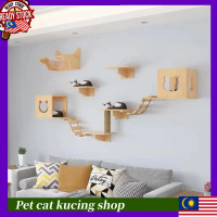 24H SHIP】DIY Wood Cat Wall-Mounted Cat Playground Cat Wall Climbing Cat Jumping Platform Cat Tree Ca