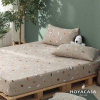【HOYACASA 】x史努比聯名系列-單人吸濕排汗天絲床包枕套三件組-探險家