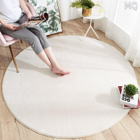全新 -歐美ins風現代簡約素色圓形客廳地墊地毯 沙發茶幾防滑墊家用臥室床邊腳墊