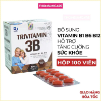 Bổ sung Vitamin B1 B6 B12 tổng hợp Đại Uy - TriVitamin 3B giúp tăng đề kháng, giảm mệt mỏi - Hộp 100