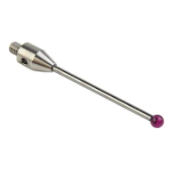 Industrial Grade Touch Probe, Thread, 4mm Rubine Ball, 50mm Long CMM Stylus for Accurate Measurement Reliable Performance