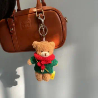 Cute Small Bear Keychains High Quaity Plush Bear Doll Keychain For Bag Pendant Kawaii Keychain With Teddy Bear Doll Accessories