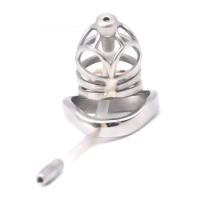 New Metal CB6000 Chastity Lock Stainless Steel Penile Lock with Catheter Cock Cage Chastity Cage Sex Toys for Men