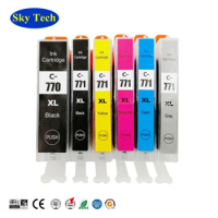 6PK Compatible Ink Cartridges For PGI770 CLI771 PGI-770 CLI-771 , For Canon Pixma MG5770/MG6870/MG7770/TS5070/TS6070/TS8070
