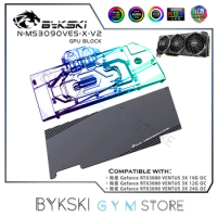 Bykski GPU Water Block For MSI Geforce RTX 3080 3090 VENTUS 3X 10G OC Graphic Card, VGA Liquild Cooler 12V/5V,N-MS3090VES-X-V2