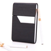 High Quality PU Smoking Cigarette Case for 20pcs Smoke. Magnetic Adsorption Switch Women's Cigarette Holder Business Card Holder