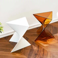 Geometric Bedroom Corner Tables Minimalist Modern Coffee Tables Decoration Living Room Accessories Transparent Sofa Side Table