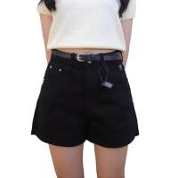 Celana Jeans Pendek Wanita Hot Pants Jeans Korean Style Denim Short Pants Warna Denim Putih Hitam FR