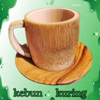 Kebun Kuring Gelas Bambu Cangkir Bambu 1 Pcs Kerajinan Tangan dari Kebun Kuring