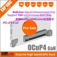 OCuLink GPU Dock OCuP4GaN Case w ReDriver Chip PCIE 4.0 x4 NVME M.2 to OCulink Adapter Laptop Mini PC to External Graphics Cards