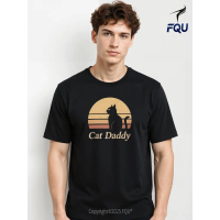 FQU Cat Dad Retro 1980s Style Cat T-shirt Colorful Unsupervised gifts for Men Men's T-Shirt