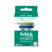 【Schick 舒適牌】水次元5 Premium 刮鬍刀片 痘痘肌/敏感肌用(刀片4入)