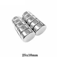 1~10PCS 25x10 mm Strong Cylinder Rare Earth Magnet 25mmX10mm Round Neodymium Magnets 25x10mm N35 Disc Magnet 25*10 mm