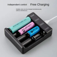 Universal Battery Charger With LED Indicator Cable 3.7V Smart Quick Rechargeable Lithium Battery Charger for 18650 26650 14500